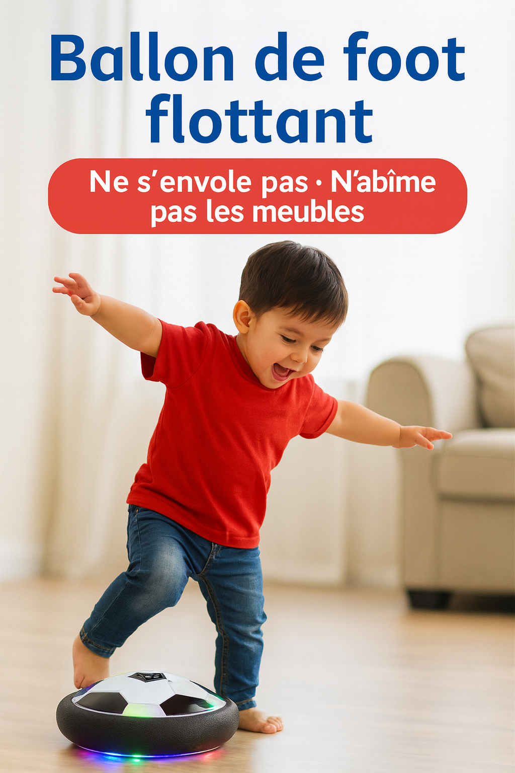 ballon de foot flottant interieur, mousse